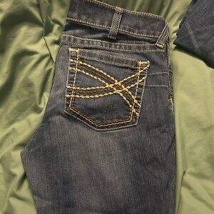 Ariat Blue Jeans with Distinctive Contrast Stitching